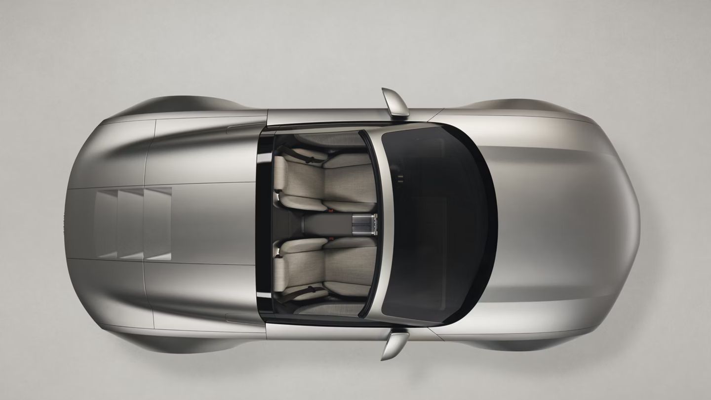 Vedere de sus a Audi Concept C cu hardtop retractabil
