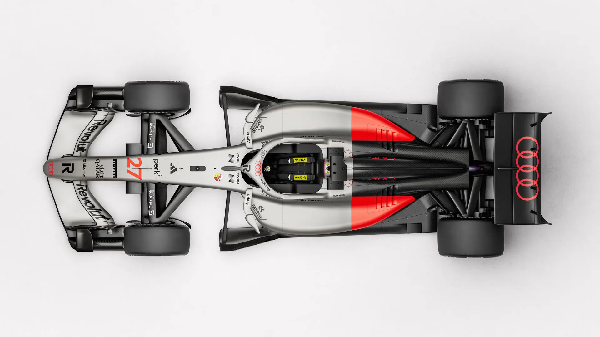 Draufsicht auf den Audi R26.